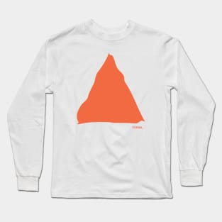 Orange triangle forma Long Sleeve T-Shirt